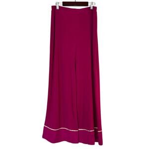 Frank Lyman Size 8 Fuscia Pink Wide Leg Pants with Rhinestone Embellishment